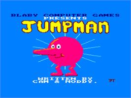 Title screen of Jumpman on the Amstrad CPC.