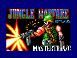 Title screen of Jungle Warfare on the Amstrad CPC.