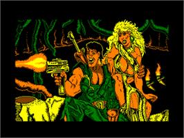 Title screen of Jungle Warrior on the Amstrad CPC.