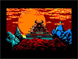 Title screen of Karateka on the Amstrad CPC.