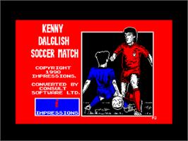 Title screen of Kenny Dalglish Soccer Manager on the Amstrad CPC.