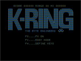 Title screen of Killer Ring on the Amstrad CPC.