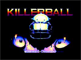 Title screen of Killerball on the Amstrad CPC.