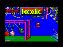 Title screen of Kinetik on the Amstrad CPC.