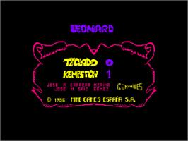 Title screen of King Leonard on the Amstrad CPC.
