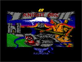 Title screen of Knight Orc on the Amstrad CPC.