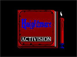 Title screen of Knightmare on the Amstrad CPC.