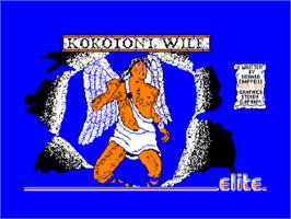 Title screen of Kokotoni Wilf on the Amstrad CPC.