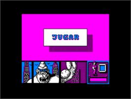 Title screen of Kong's Revenge on the Amstrad CPC.