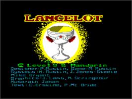 Title screen of Lancelot on the Amstrad CPC.