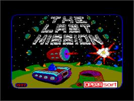 Title screen of Last Mission on the Amstrad CPC.