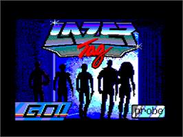 Title screen of Lazer Tag on the Amstrad CPC.