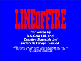 Title screen of Line of Fire / Bakudan Yarou on the Amstrad CPC.