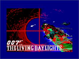 Title screen of Living Daylights on the Amstrad CPC.