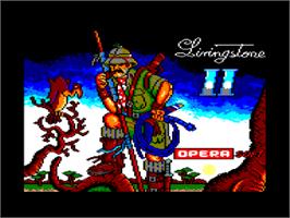 Title screen of Livingstone 2 on the Amstrad CPC.