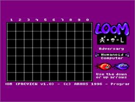 Title screen of Loom on the Amstrad CPC.