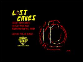Title screen of Lost Caves on the Amstrad CPC.