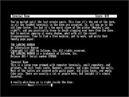 Title screen of Lurking Horror, The on the Amstrad CPC.
