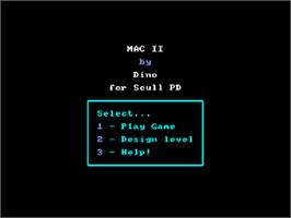 Title screen of Mac 2 on the Amstrad CPC.