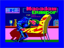 Title screen of Macadam Bumper on the Amstrad CPC.