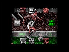 Title screen of Manchester United on the Amstrad CPC.