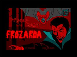 Title screen of Manoir Du Comte Frozarda. Le on the Amstrad CPC.