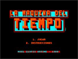 Title screen of Maquina Del Tiempo, La on the Amstrad CPC.