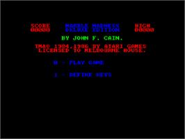 Title screen of Marble Madness Deluxe Edition on the Amstrad CPC.