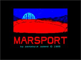 Title screen of Marsport on the Amstrad CPC.