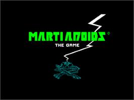 Title screen of Martianoids on the Amstrad CPC.