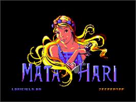 Title screen of Mata Hari on the Amstrad CPC.