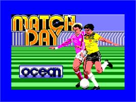 Title screen of Match Day on the Amstrad CPC.