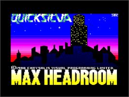 Title screen of Max Headroom on the Amstrad CPC.