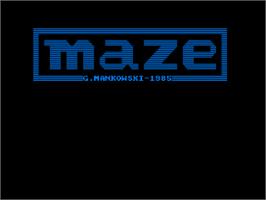 Title screen of Maze on the Amstrad CPC.