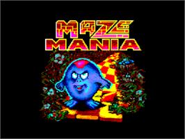 Title screen of Maze Mania on the Amstrad CPC.