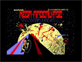 Title screen of Mega Apocalypse on the Amstrad CPC.