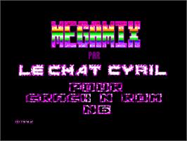 Title screen of Megamix on the Amstrad CPC.
