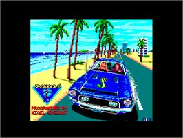 Title screen of Miami Cobra GT on the Amstrad CPC.