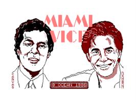 Title screen of Miami Vice on the Amstrad CPC.