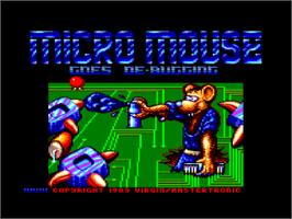 Title screen of Micro Mouse on the Amstrad CPC.
