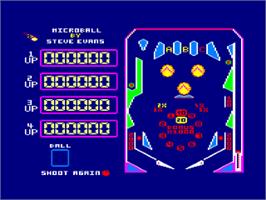 Title screen of Microball on the Amstrad CPC.