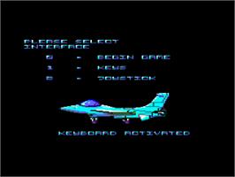 Title screen of Mig Busters on the Amstrad CPC.