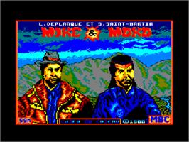 Title screen of Mike And Moko on the Amstrad CPC.