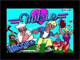 Title screen of Mikie on the Amstrad CPC.