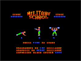 Title screen of Military School on the Amstrad CPC.