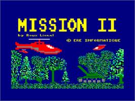 Title screen of Mission 2 on the Amstrad CPC.