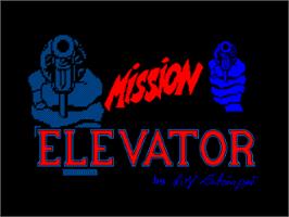 Title screen of Mission Elevator on the Amstrad CPC.