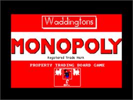 Title screen of Monopoly on the Amstrad CPC.