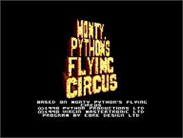 Title screen of Monty Python's Flying Circus on the Amstrad CPC.