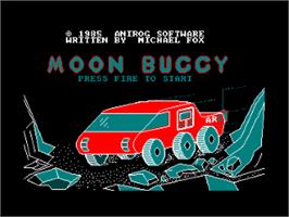 Title screen of Moon Buggy on the Amstrad CPC.